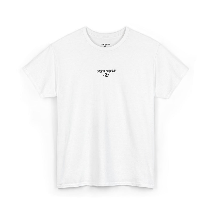 BLACK EMBROIDERED WHITE TSHIRT