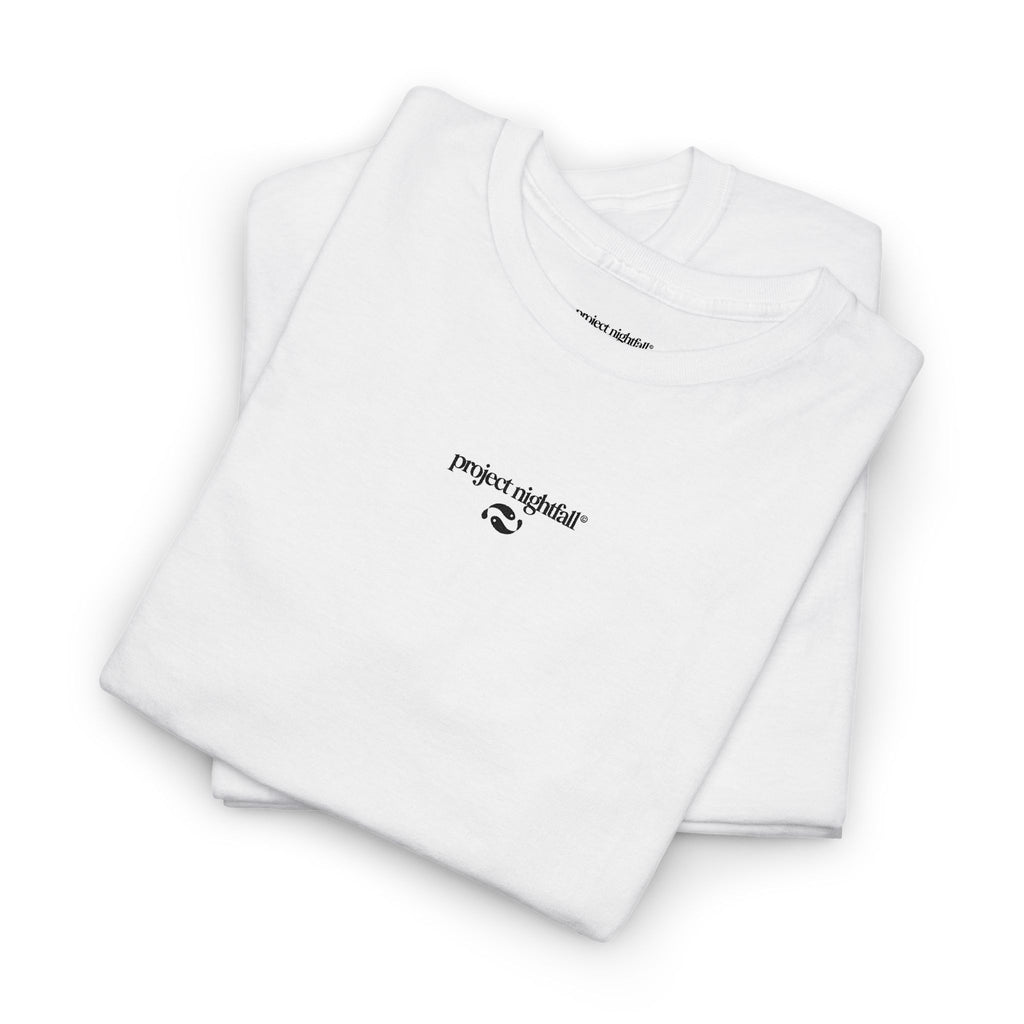 BLACK EMBROIDERED WHITE TSHIRT