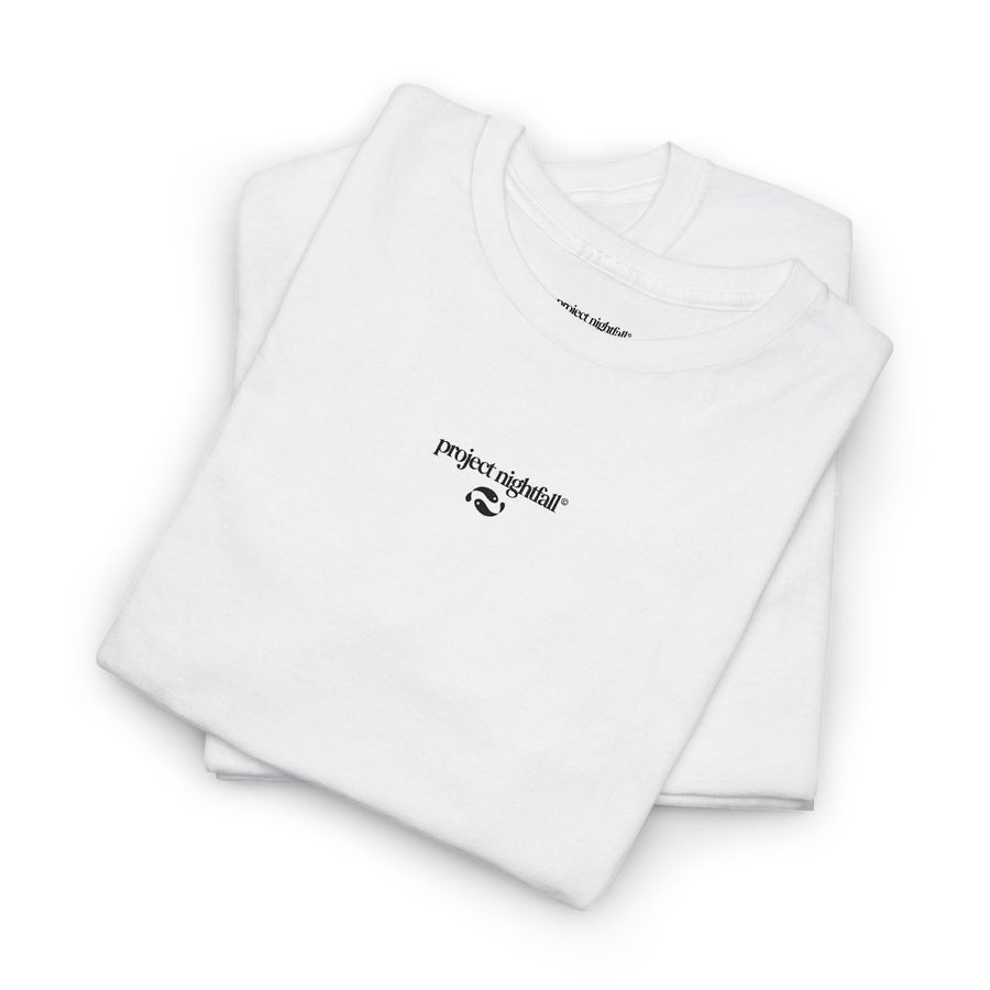 BLACK EMBROIDERED WHITE TSHIRT