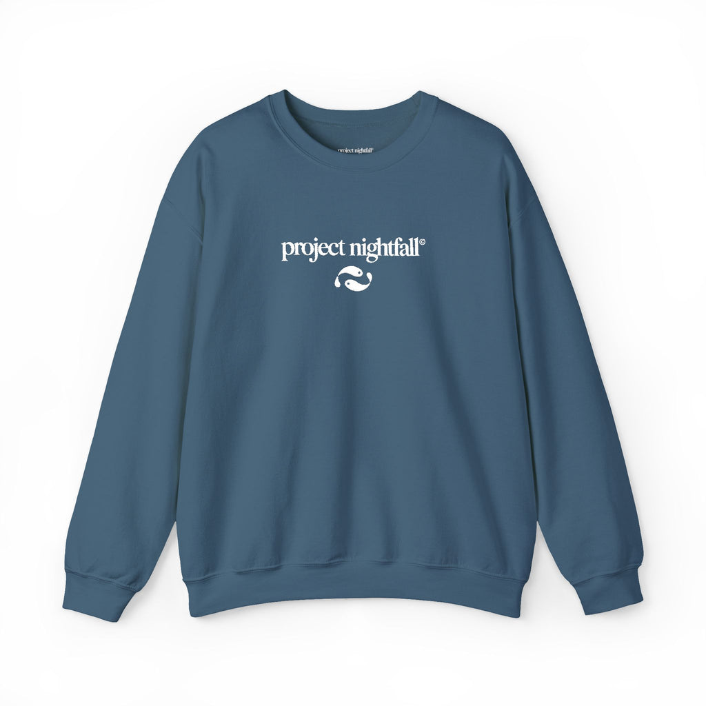EMBROIDERED INDIGO SWEATSHIRT