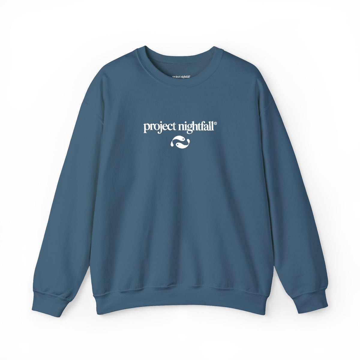EMBROIDERED INDIGO SWEATSHIRT