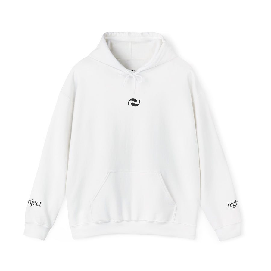 PRINTED WHITE HOODIE