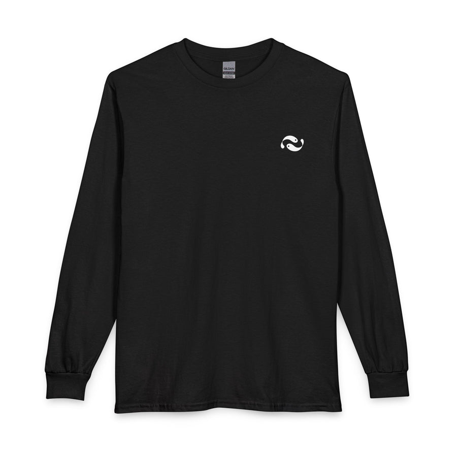 PRINTED SIDE BLACK LONG SLEEVE