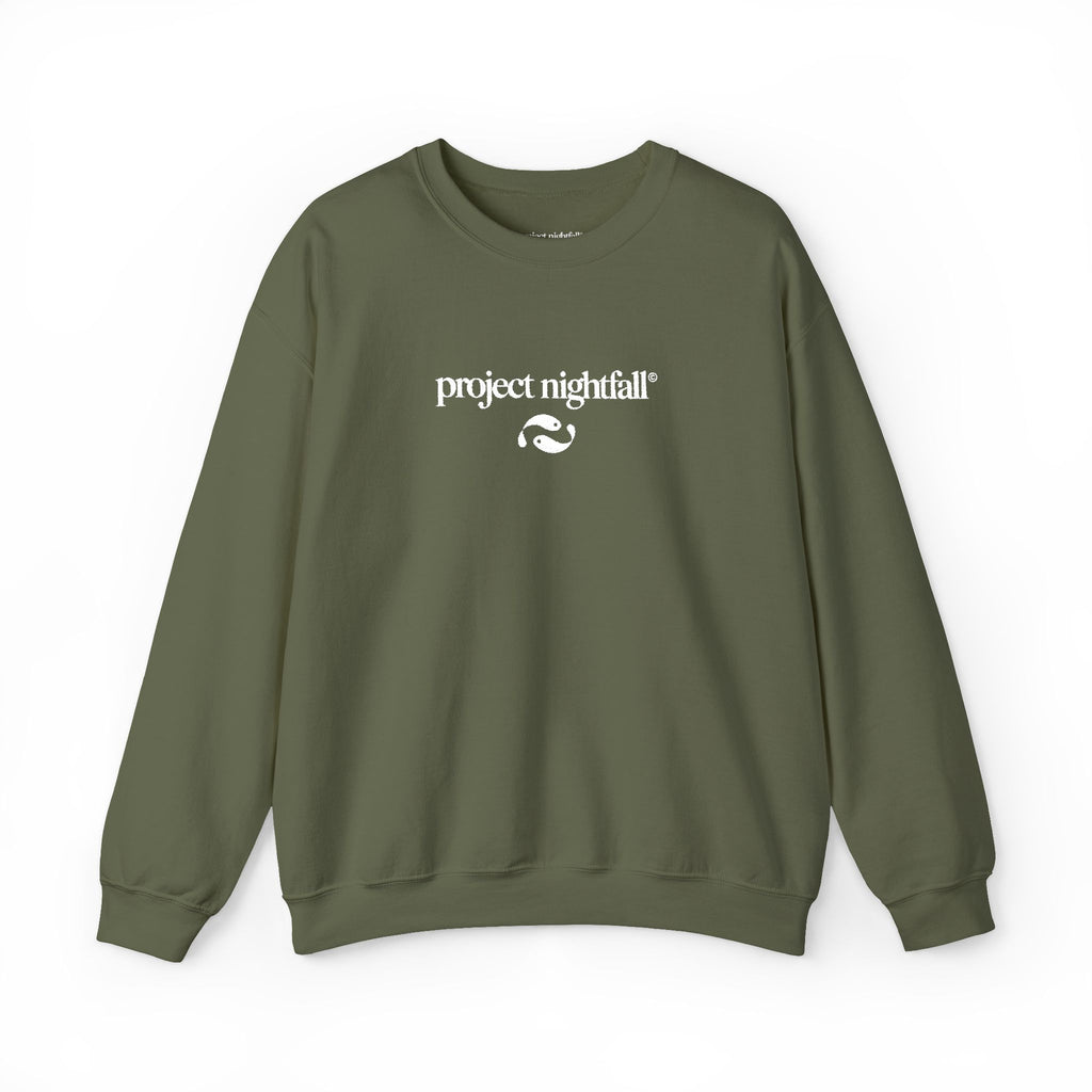 embroidered white logo green Sweatshirt
