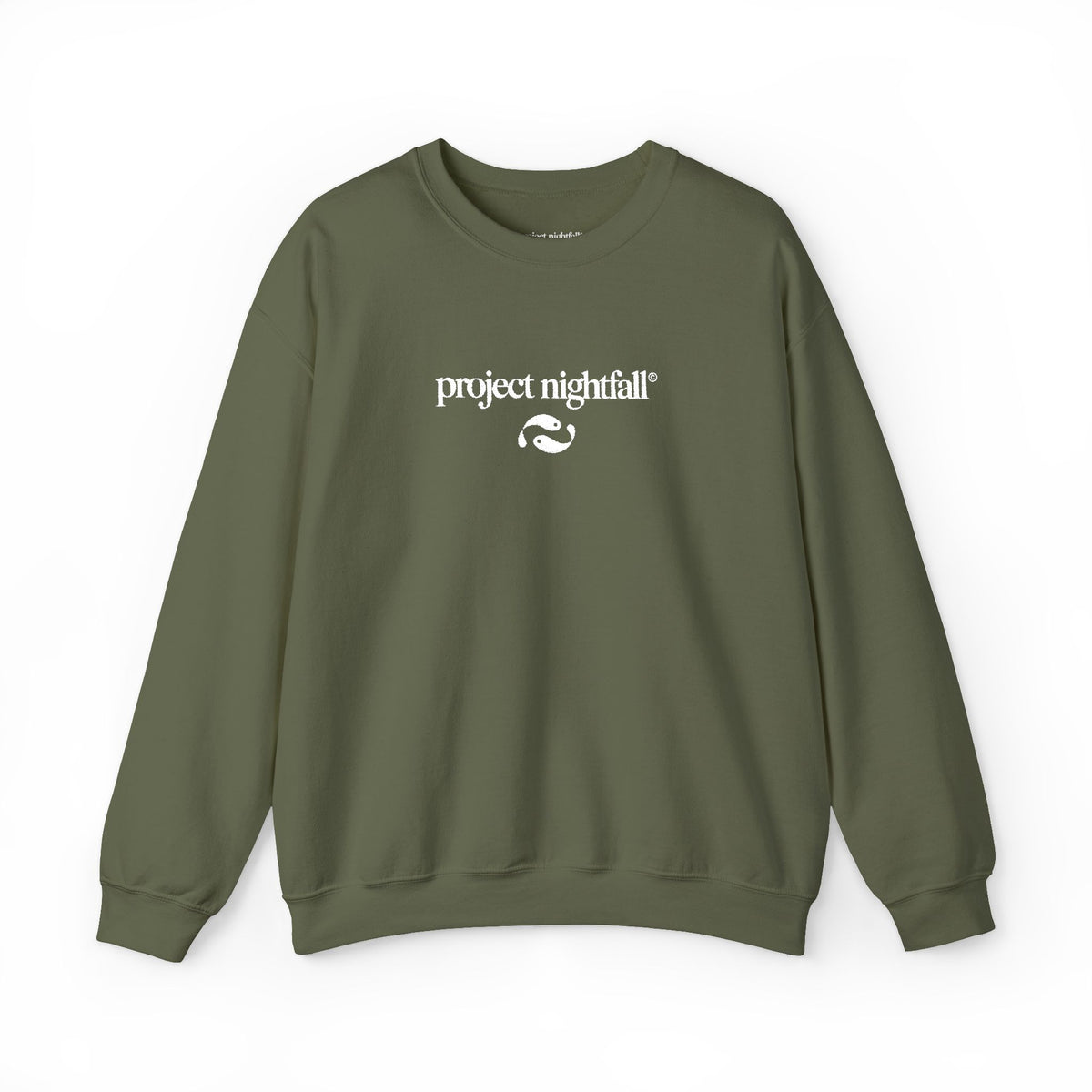 embroidered white logo green Sweatshirt