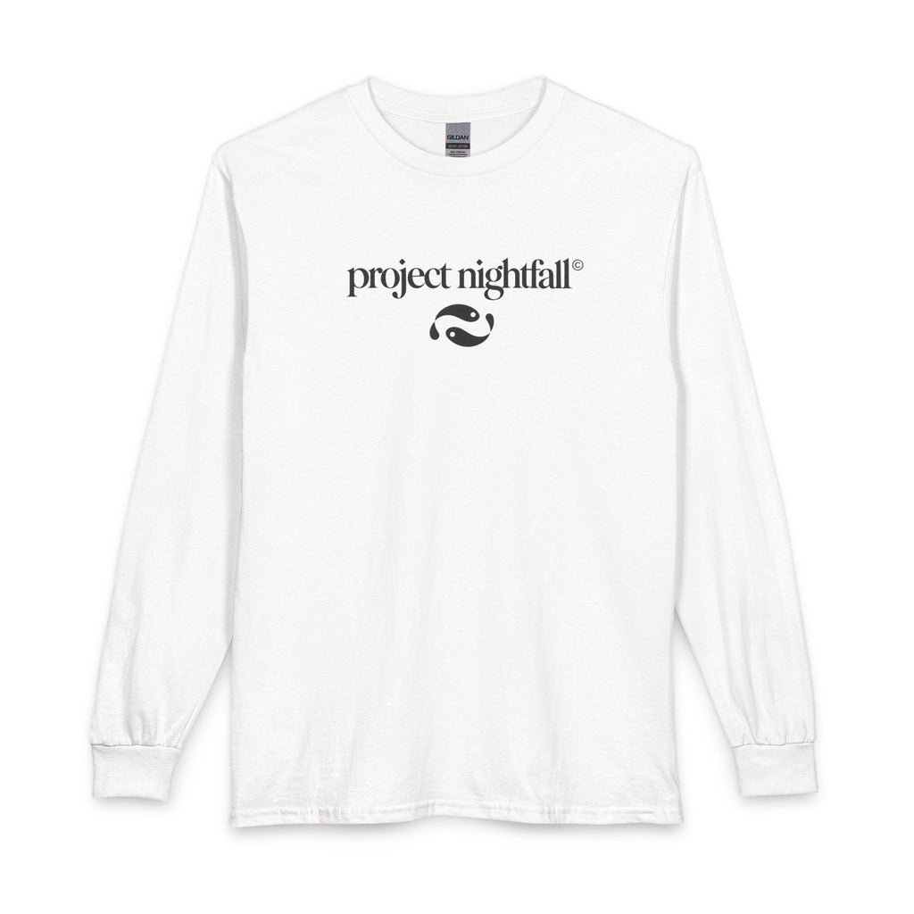 BLACK PRINTED WHITE LONG SLEEVE