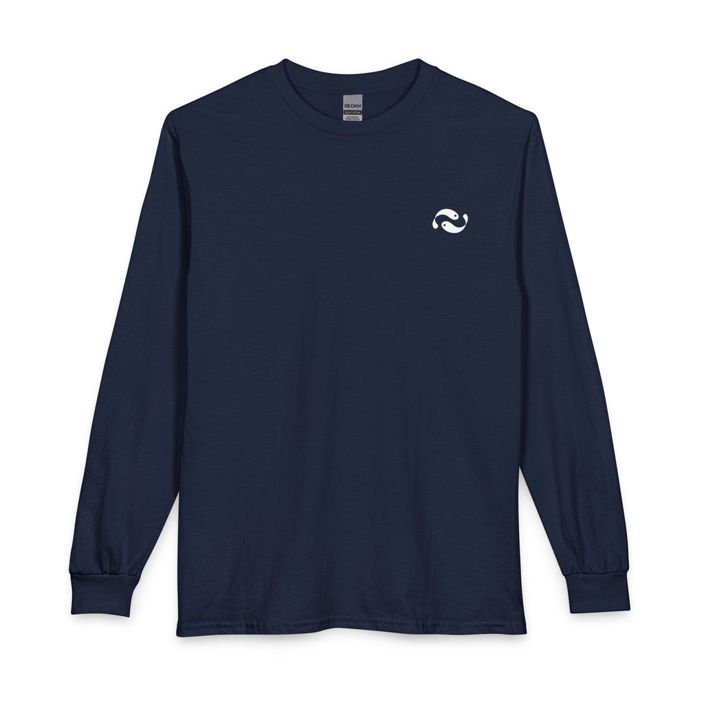 PRINTED SIDE NAVY LONG SLEEVE