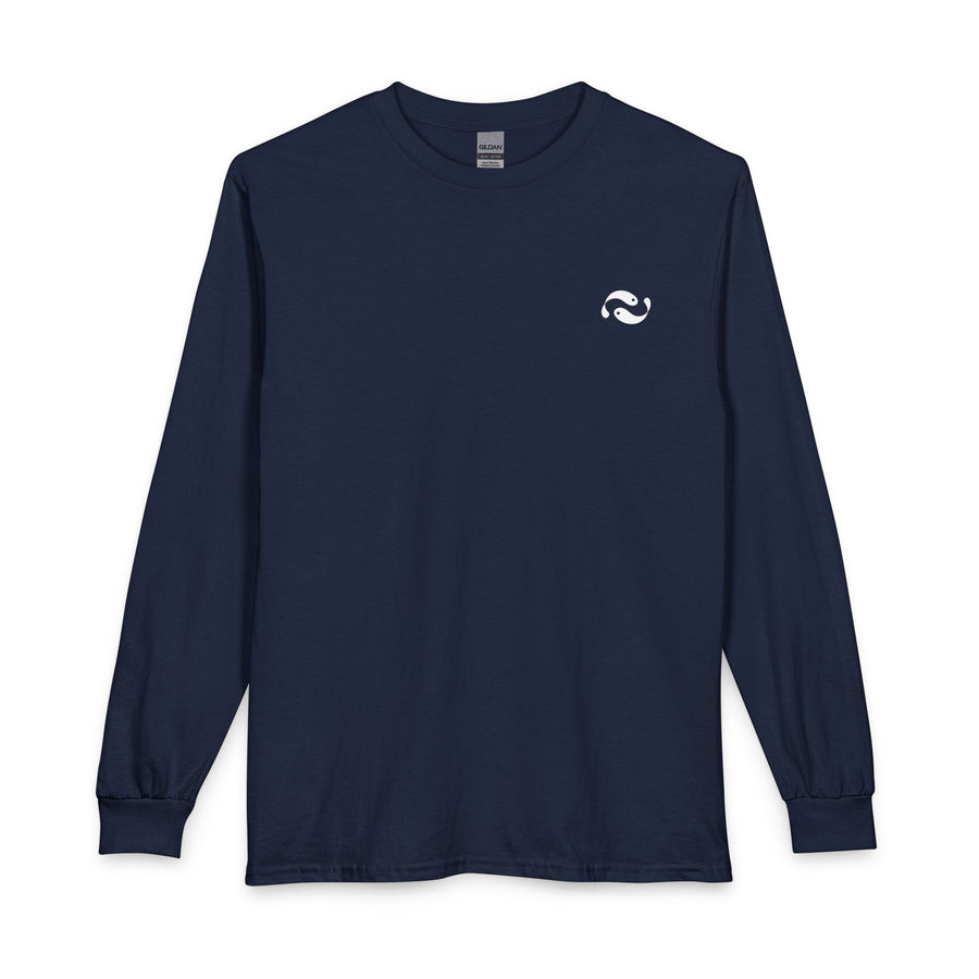 PRINTED SIDE NAVY LONG SLEEVE