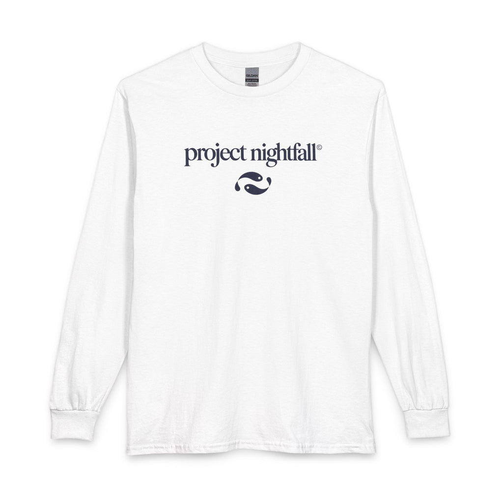 BLUE PRINTED WHITE LONG SLEEVE