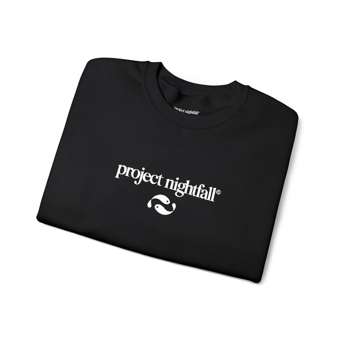 embroidered white logo black Sweatshirt