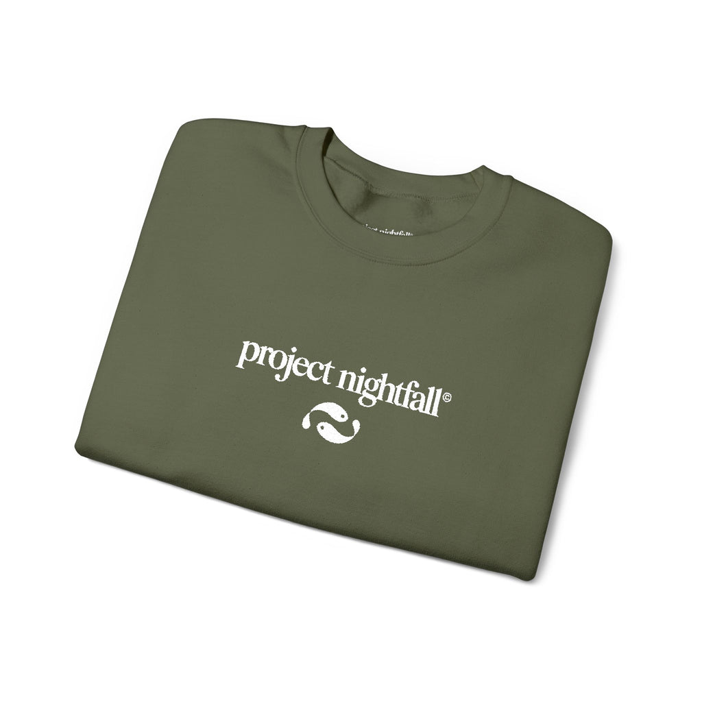 embroidered white logo green Sweatshirt