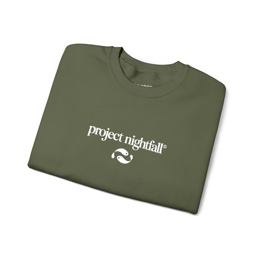 embroidered white logo green Sweatshirt
