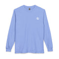 PRINTED SIDE CORAL BLUE LONG SLEEVE