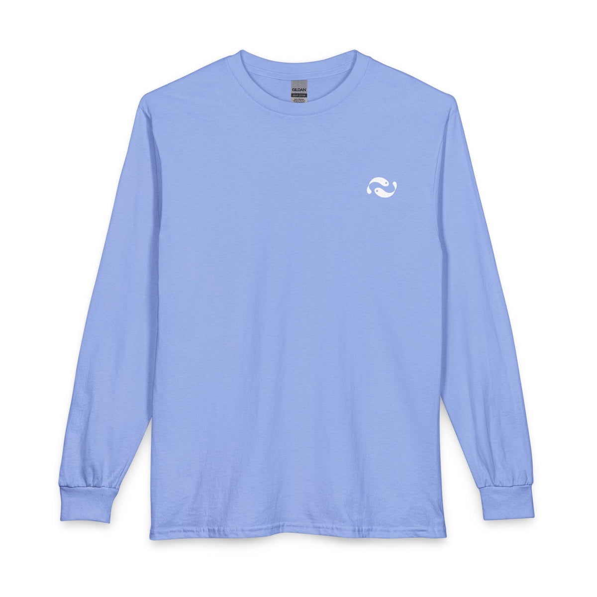 PRINTED SIDE CORAL BLUE LONG SLEEVE