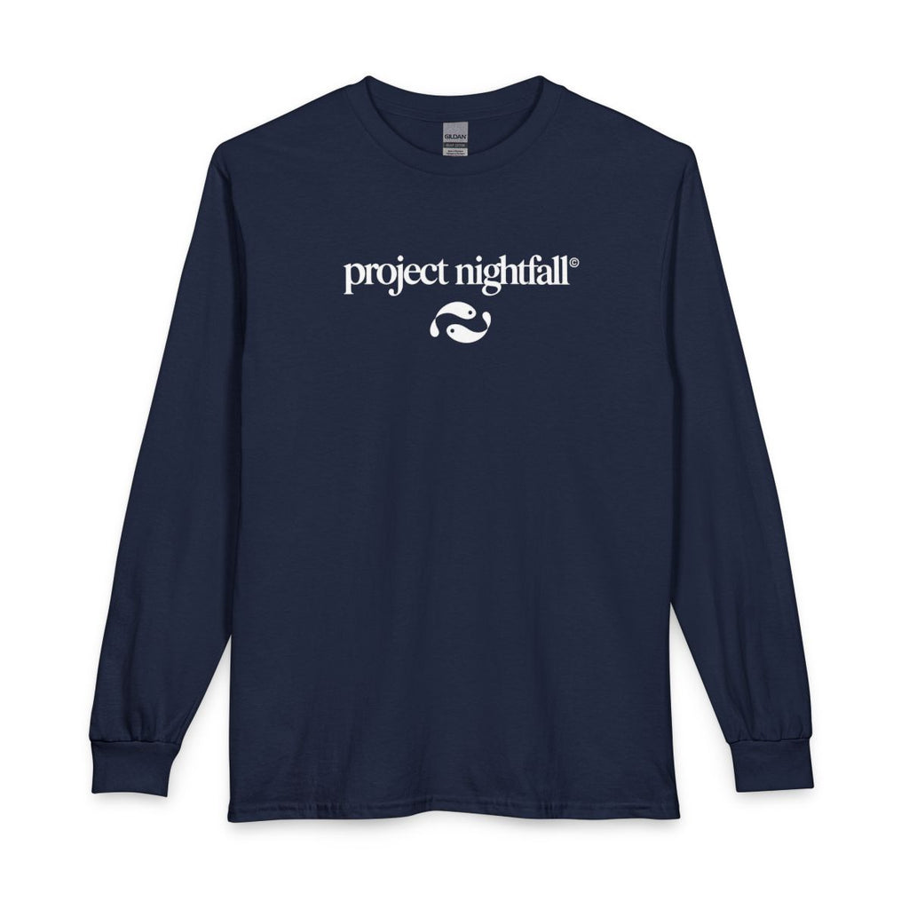 PRINTED NAVY LONG SLEEVE