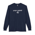 PRINTED NAVY LONG SLEEVE