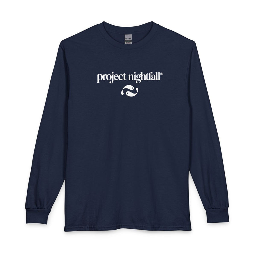 PRINTED NAVY LONG SLEEVE